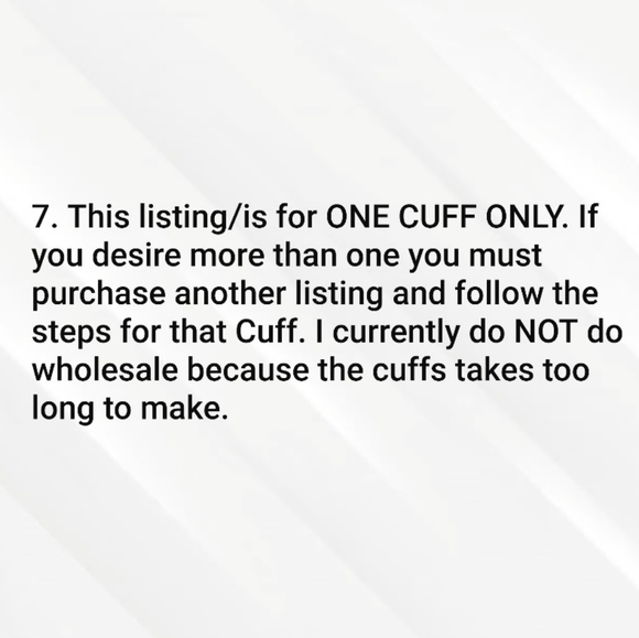 Want a Custom Cuff- 3 - Picture 9 of 16